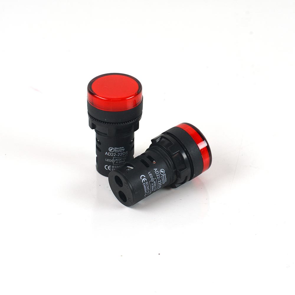 120v 22mm Pilot LED Lights red