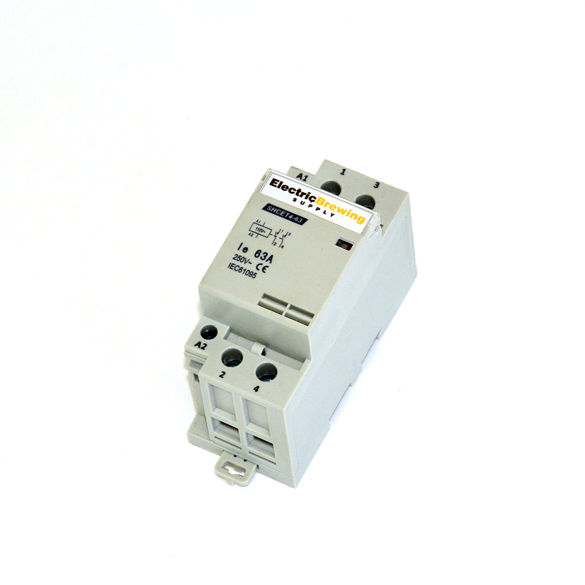 2 Pole 63a, 110v Coil, DIN Rail Contactor brewing equipment