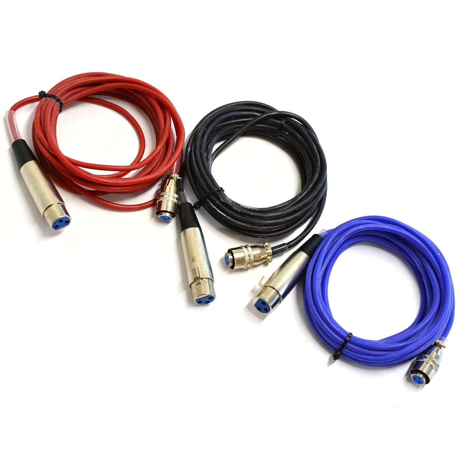 RTD sensor Cable, XLR to QD, Silicon Cable 3m Blue