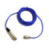 RTD sensor Cable, XLR to QD, Silicon Cable 3m Blue